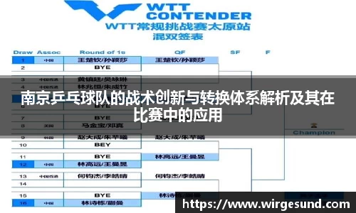 南京乒乓球队的战术创新与转换体系解析及其在比赛中的应用