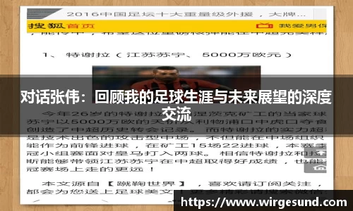 对话张伟：回顾我的足球生涯与未来展望的深度交流