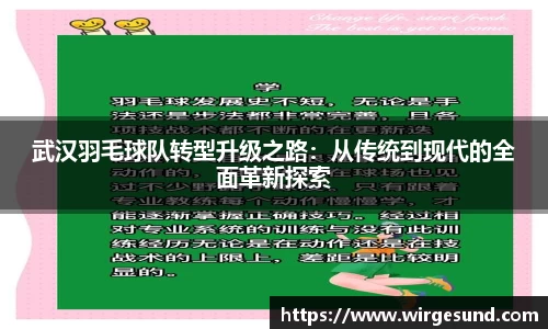 武汉羽毛球队转型升级之路：从传统到现代的全面革新探索